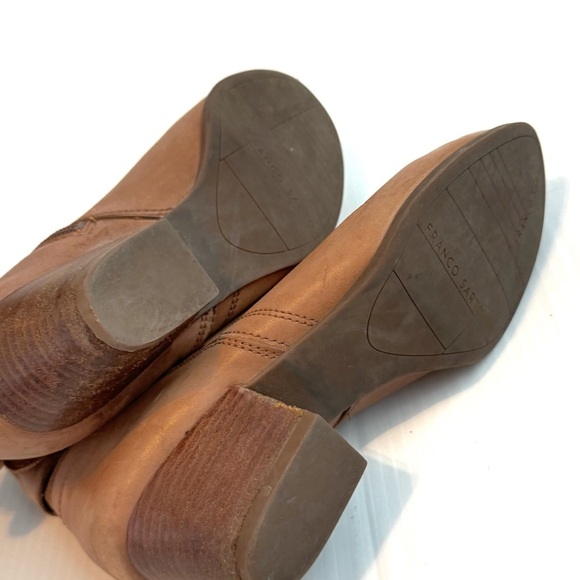 Franco Sarto Garda tan Brown Ankle Booties size 7 leather upper - Picture 6 of 10
